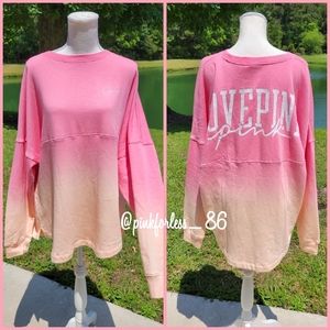 VS PINK VARSITY CREW SWEATSHIRT